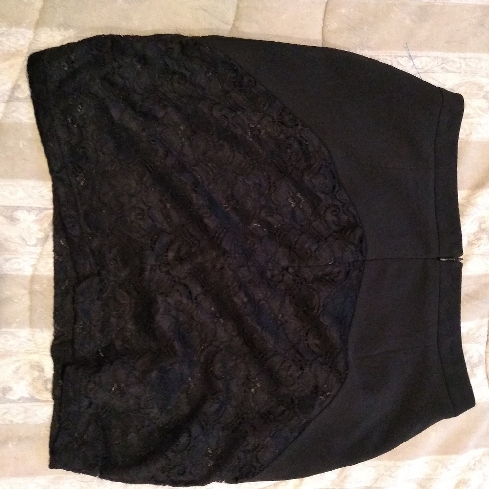 Tobi black laces skirt